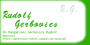 rudolf gerbovics business card